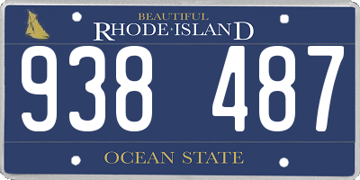 RI license plate 938487