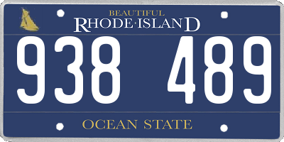 RI license plate 938489