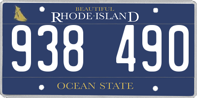 RI license plate 938490