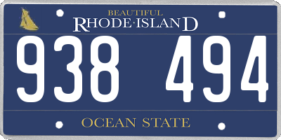 RI license plate 938494