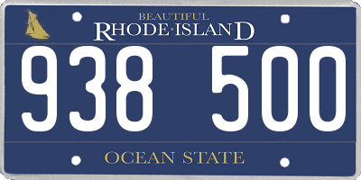 RI license plate 938500