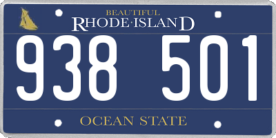 RI license plate 938501
