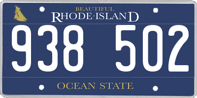 RI license plate 938502