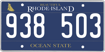RI license plate 938503
