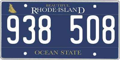 RI license plate 938508
