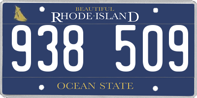 RI license plate 938509