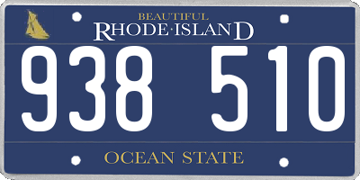 RI license plate 938510