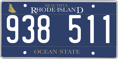 RI license plate 938511