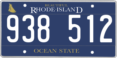 RI license plate 938512