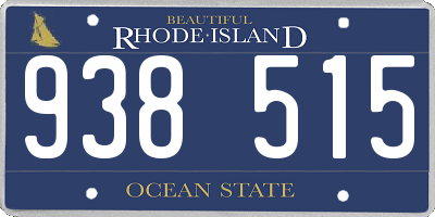 RI license plate 938515