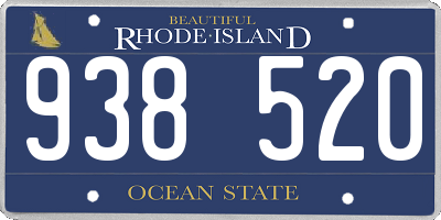 RI license plate 938520
