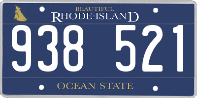 RI license plate 938521