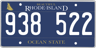 RI license plate 938522