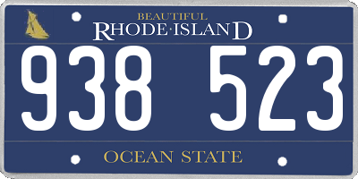 RI license plate 938523