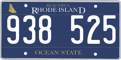 RI license plate 938525