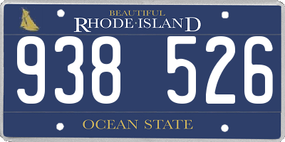 RI license plate 938526
