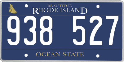 RI license plate 938527