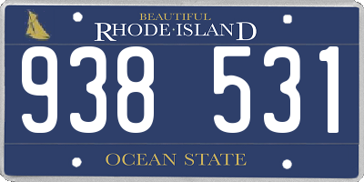 RI license plate 938531