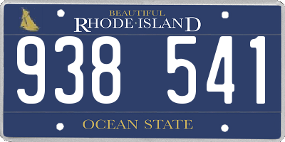 RI license plate 938541