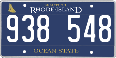 RI license plate 938548