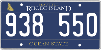 RI license plate 938550