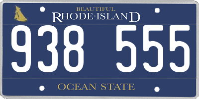 RI license plate 938555