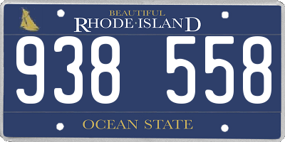 RI license plate 938558