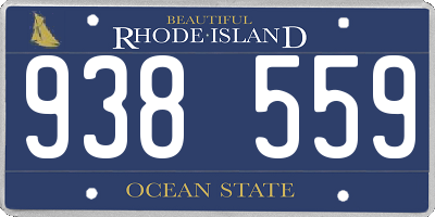 RI license plate 938559