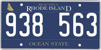 RI license plate 938563