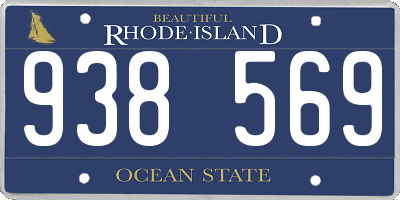 RI license plate 938569