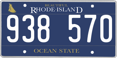 RI license plate 938570