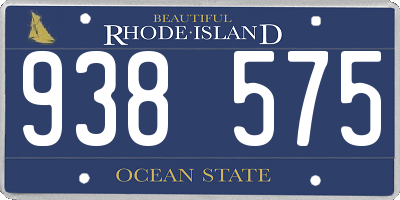 RI license plate 938575