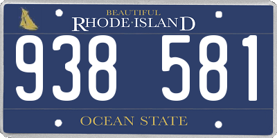 RI license plate 938581