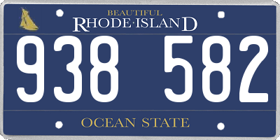 RI license plate 938582
