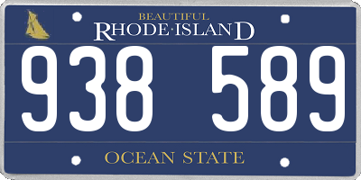 RI license plate 938589