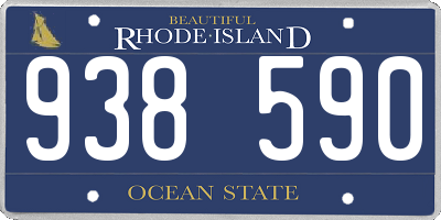 RI license plate 938590