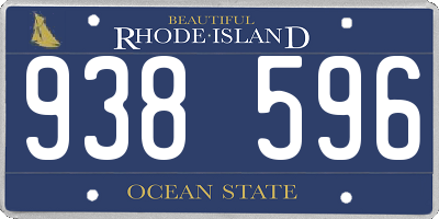 RI license plate 938596