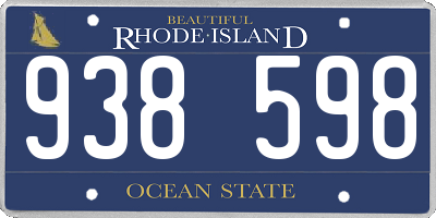 RI license plate 938598