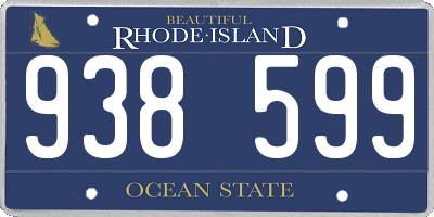RI license plate 938599