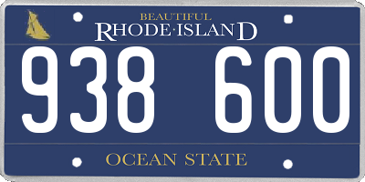 RI license plate 938600
