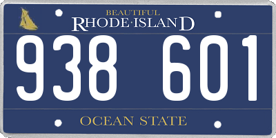RI license plate 938601