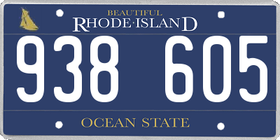 RI license plate 938605