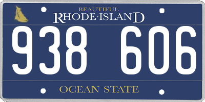 RI license plate 938606