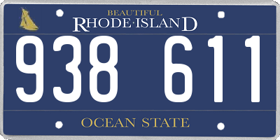 RI license plate 938611