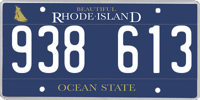 RI license plate 938613