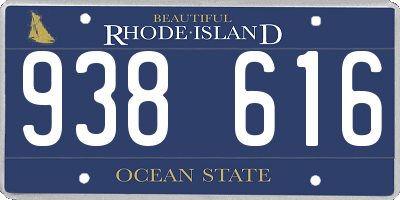 RI license plate 938616
