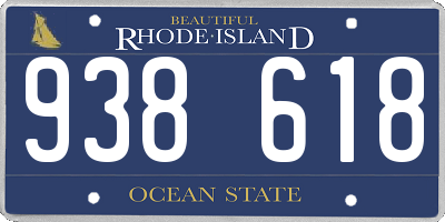 RI license plate 938618