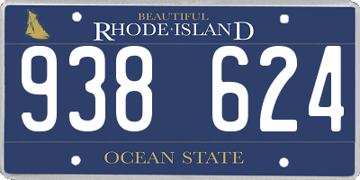 RI license plate 938624