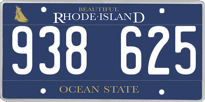 RI license plate 938625