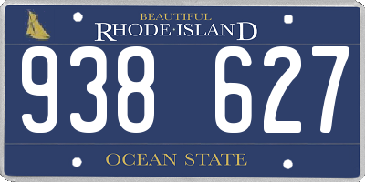 RI license plate 938627